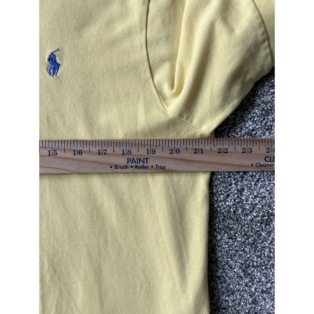 Polo Golf Ralph Lauren‎ Polo Shirt Mens L Yellow Pony Logo Short Sleeve Pro Fit